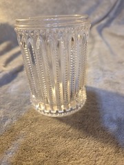 Antique EAPG Beaded Arches Glass Pickle Castor Insert Clear Victorian c1890