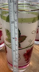 Vintage Libbey Largo Frosted Grapevine Gold Rim Juice Glasses Set of 5