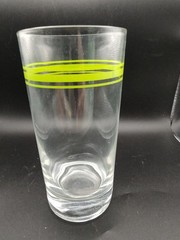 MCM Corelle Corning Coordinates Green Stripe Highball Tumblers Set of 4 Vintage