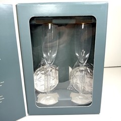 VINTAGE Lenox Millennium Edition Crystal Champagne Flutes Appx 9 3/8″ – NEW!