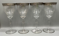 Glastonbury Lotus RAMBLER ROSE PLATINUM 1125 Water Goblets SOLD IN SETS OF FOUR
