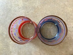 Vntg SAKURA SANGO SUE ZIPKIN Rocks Whisky Glasses MCM Set Of 2