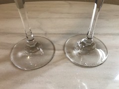 Crystal Water Glasses Goblets Cut OSCAR DE LA RENTA Le Grande Fleur SET Pair