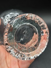 Set of 4 Vtg MCM Indiana Glacier Bark Textured Clear Drinking Glasses 16Oz 5.5″