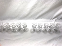 EDINBURGH CRYSTAL THISTLE CORDIAL GLASSES SET 5 w 2 SET AVAIL VTG ACID ETCH MARK