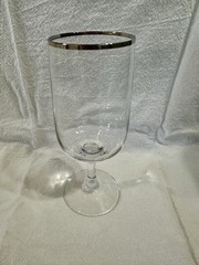 Fostoria Announcement Platinum Trim Tulip Wine Glasses – Set Of 10