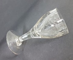 3 Glasses/Foot Cups, Hand Engraved, England, About 1860 – 1880 AL265