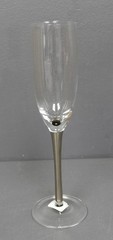Crate & Barrel Lot of 11 Silver Stem Champagne Flute Glasses 605-743