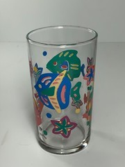 Set of 3 RARE Vintage Libbey Parrot Fish Glass Juice Glasses 4.5″