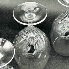 Fleurie Nachtmann Crystal Tulip Beer Glasses 6.75” W Germany Near MINT Set of 6