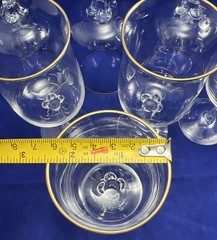Lenox Crystal INTRIGUE (GOLD TRIM) Wine (5) & Water (4) Glasses. Lot Of 9