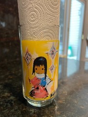 VTG Ted DeGrazia CHILDREN OF THE SOUTHWEST LIBBEY TUMBLER GLASS SET set of 2