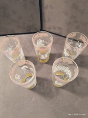 Vintage Hazel Atlas “Americana” Series Drinking Glasses Set Of 5. P5