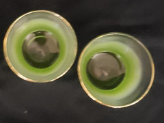 Vintage Blendo West Virginia Glass Specialty Rock Glass – Lime Green – Set of 2