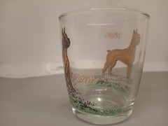 Vintage Hazel Atlas Willie the Boxer Dog Highball Glass