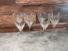 Lenox Crystal 7 7/8” Tall Glass Wine USA Firelight Clear Set 6 Stemware