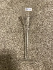 Vintage Toscany Poland Hand Blown Champagne Swirl Hollow Flute Glass w Sticker