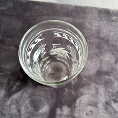 Rosso Glass Tumbler Ships at Sea Glass Rare Mid Century Modern Barware