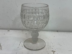 Antique EAPG Heisey Victorian Clear Pressed Glass Water Goblet