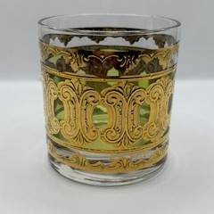 Georges Briard Baroque Lowballs Set Of 4 Drinking Glasses 22 Karat Gold