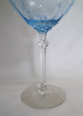 Vintage 1930s Fostoria Crystal JUNE AZURE Blue Champagne Tall Sherbet Glass