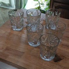 Libbey Glass Company Hobstar Double Old Fashioned Glass. (1) DPG