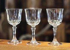 Vintage Crystal D’Arque Durand Autueil Stemware Set of 3