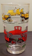 Vintage Hazel Atlas Antique Cars Cocktail Shaker 24oz Mixer No Lid Chevrolet