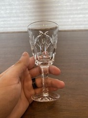 STUNNING SET(8) VTG WATERFORD Crystal ASHLING White Wine Glasses SIGNED 5.5″H