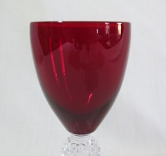 Morgantown Golf Ball Ruby Red #7643 Stem 4 ¾” Wine Goblet(s)