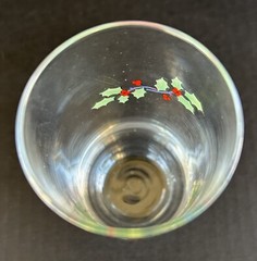 Lumiarc Noel Christmas Tree Glass Tumblers 5 1/4″ Set of 10 Vintage