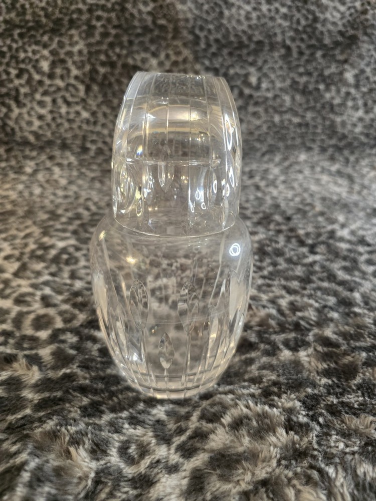 Crystal Bedside Water Carafe And Glass Vintage Leaded