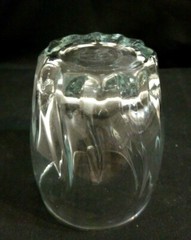 Vintage Clear Glass Glasses Tumbler Cups 10 oz Each Swirl Design Set Of 5