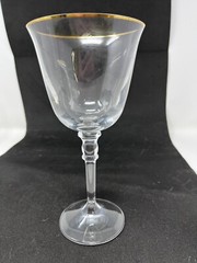 Ralph Lauren Crystal Landon Gold Water Glass 8 5/8” Discontinued