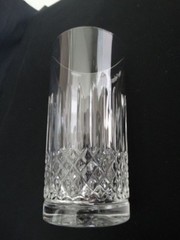 Galway Crystal Highball Glass GAL15 Crosshatch Vertical Lines & Star Foot