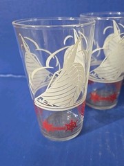 6-1950s-1960s Sailboats & Anchors Swanky Swigs 4 3/4″ Juice Tumblers