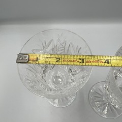 Lot of 2 Waterford Cut Crystal Water Glass Goblet CLARE 6 7/8″