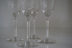 1920s Maryland Glass Co. «Diana & Nymph» Etched Goblets – Set of 4