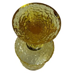 Lenox Hand Blown Crystal Goblets Yellow Set of 3 Vintage Stemware USA