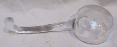 W.J. Hughes Corn Flower GLASS MAYONNAISE LADLE FLOWER WHEEL Etched 5.25″