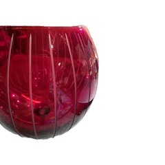 Retired!!! IOB Mikasa Crystal Cheers Ruby Ballon Goblets-Set of 4 24.5 fl oz