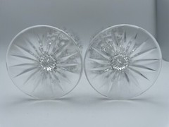 Mikasa Old Dublin Heavy Crystal Water / Wine Goblets 6oz Glasses S/2 B36