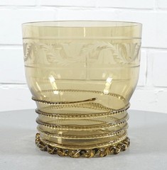 magnificent Art Nouveau Art Nouveau Bowl 4 L with 10 glasses 12 pieces