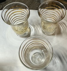 Gold Striped Cordials – Set of 3