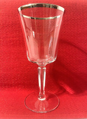 Vintage Lenox Solitaire (Platinum Trim) 7″ Crystal Wine Glass Single Piece USA