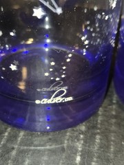 Culver 22k Gold Rim Aries Astrological Zodiac Sign Blue Outside Bottom.