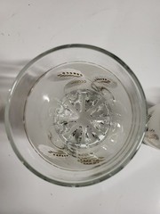 Vtg Devalbor Italy Gold Wheat Handblown Frosted Ice Bucket Highball & Rock Glass