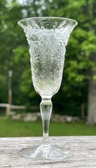 Hawkes Cut Glass Rock Crystal Rose Pattern Sherry or Cordial Amazing Cutting ￼
