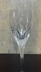 Da Vinci Crystal Wine Glasses Set of 2 Etched Floral Long Stem Goblets 7.8″