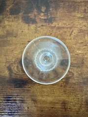 RARE 1891 KINGS CROWN THUMBPRINT 5 5/8″ GOBLET-GREEN DOTS XLCR ADAMS & CO EAPG